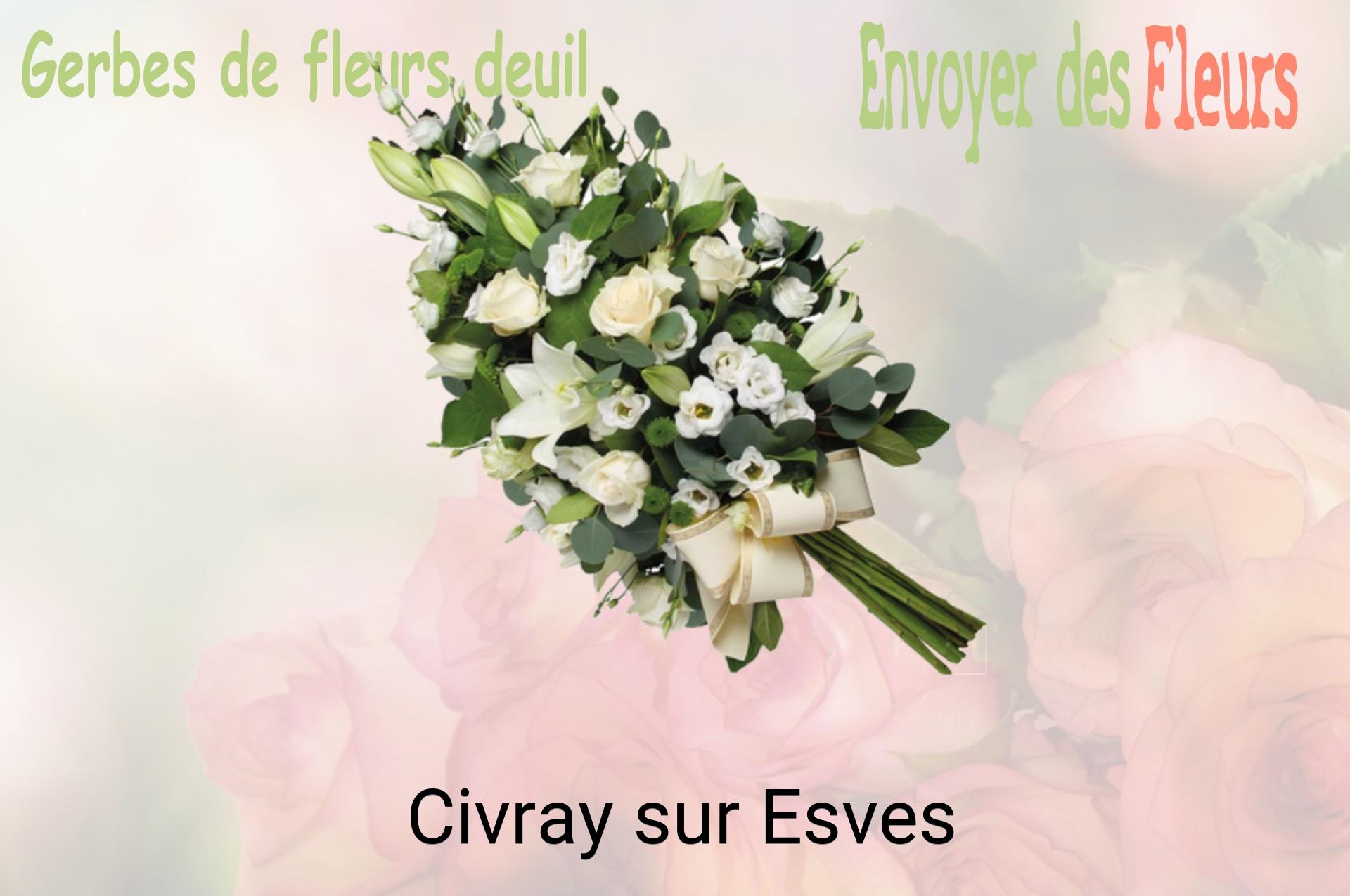 Gerbe de fleurs de deuil livrée à Civray-sur-Esves